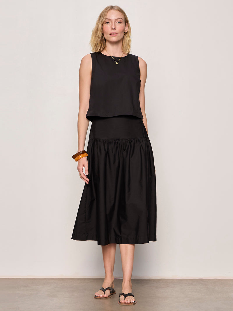 Matter Of Time Poplin Skirt Black alt 6