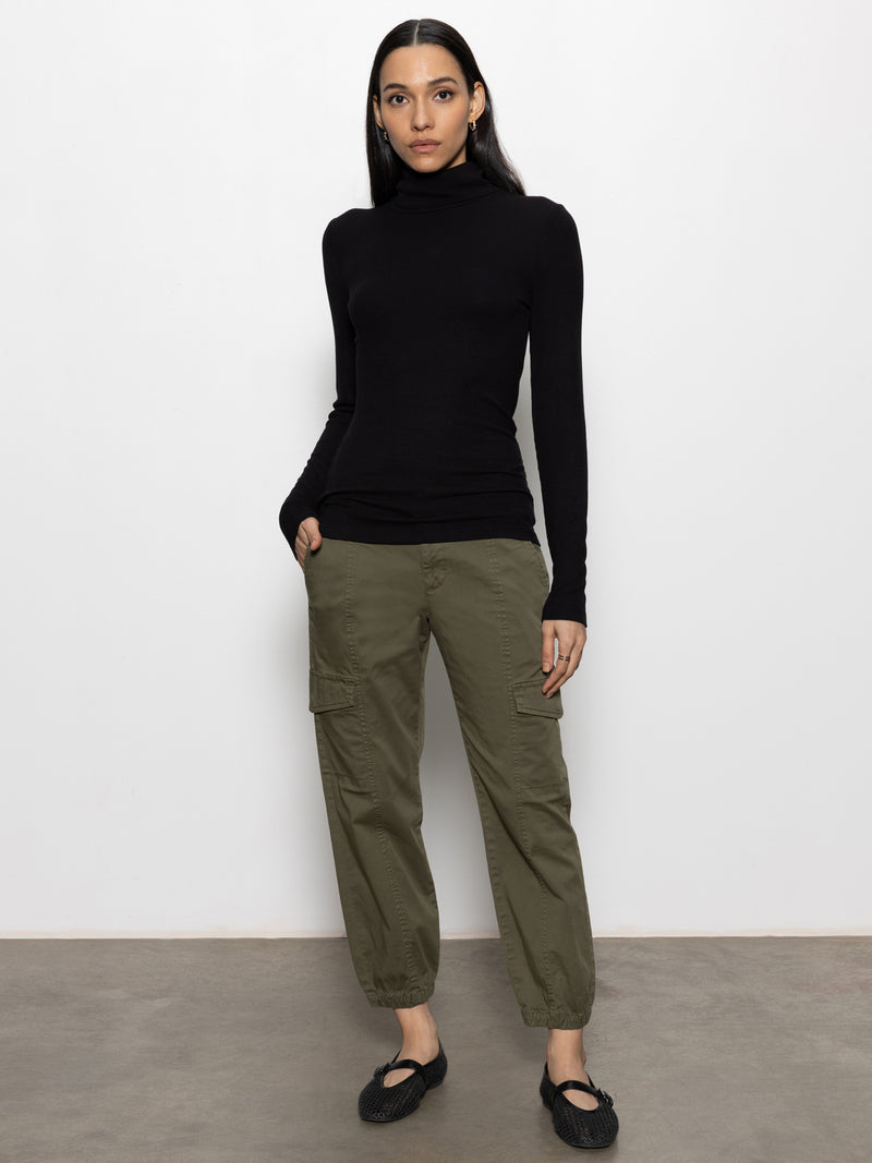 Essential Turtleneck Top Black alt 5