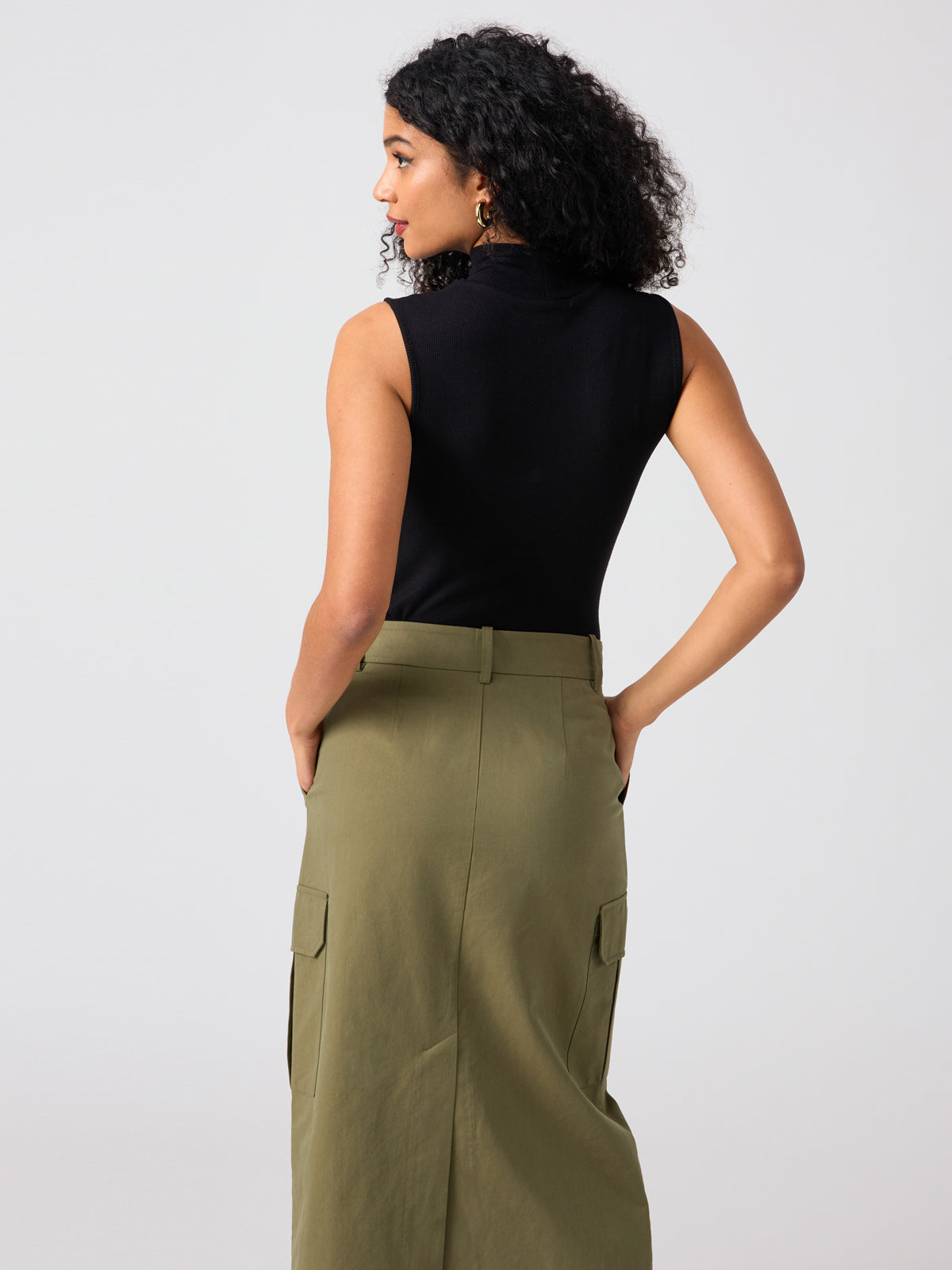 Essential Sleeveless Mock Neck Top Black – Sanctuary Clothing