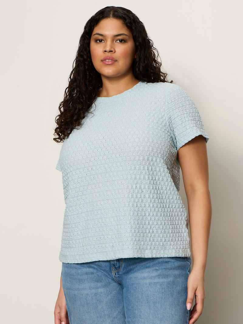 Pucker Up Perfect Tee Blue Aura Extended Sizing