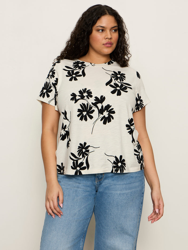The Perfect Tee Chalk Bloom Extended Sizing alt 3
