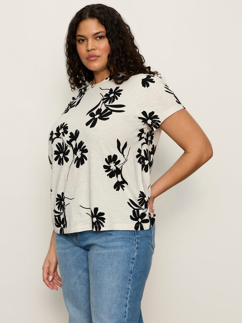 The Perfect Tee Chalk Bloom Extended Sizing alt 2