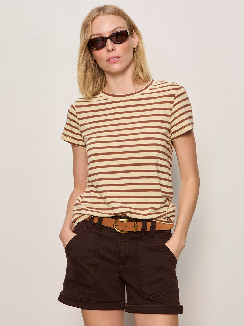 The Perfect Tee Choco Banana Stripe alt 1