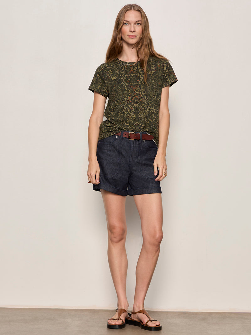 The Perfect Tee Midnight Moss Petite Sizing alt 4