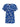 The Sanctuary Clothing "perfect tee portofino" in extended sizing is a short-sleeved blue t-shirt with a white floral and leaf pattern, shown on a white background.