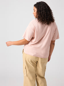 Easy Breezy Peasant Tee Rose Smoke Inclusive Collection