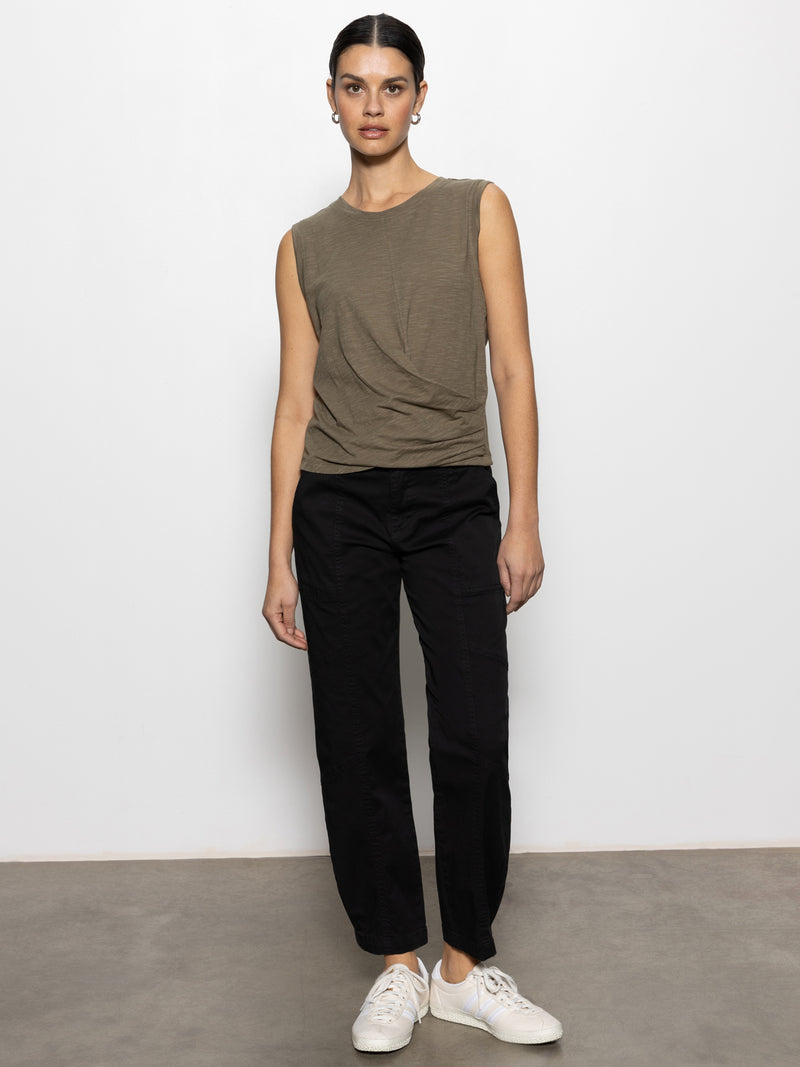 Draped Tank Burnt Olive alt 4