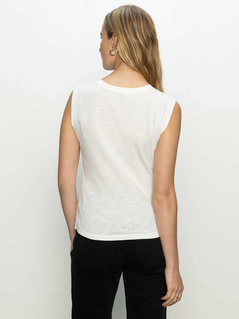 Draped Tank White alt 1