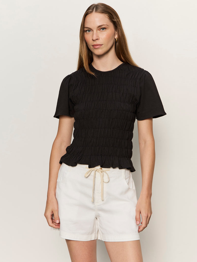 Better Together Smocked Top Black
