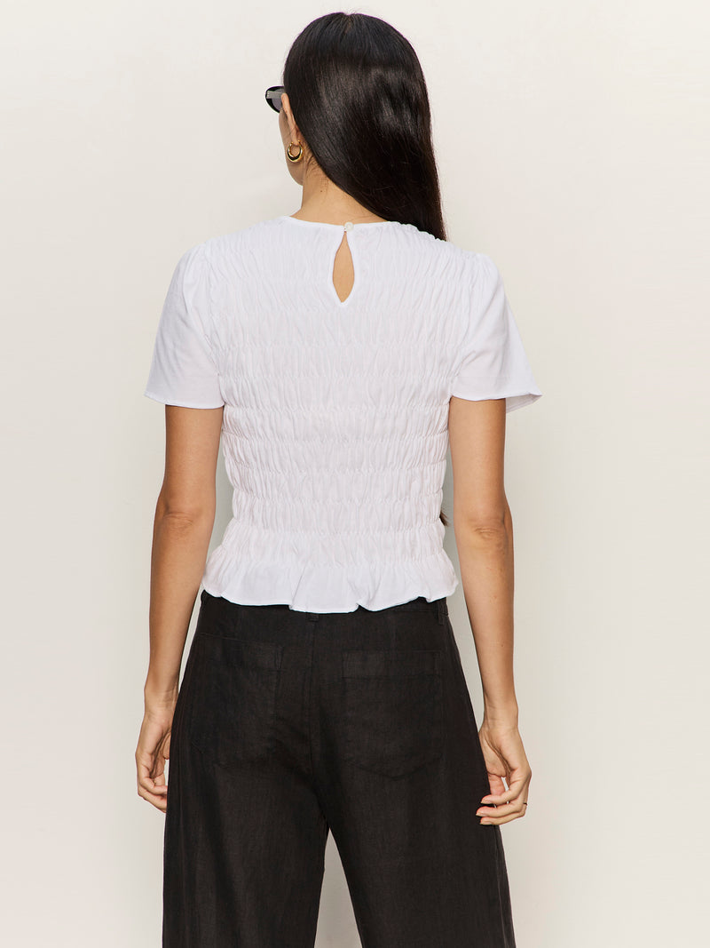 Better Together Smocked Top White alt 1