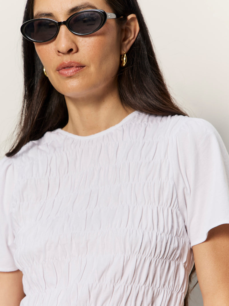 Better Together Smocked Top White alt 3