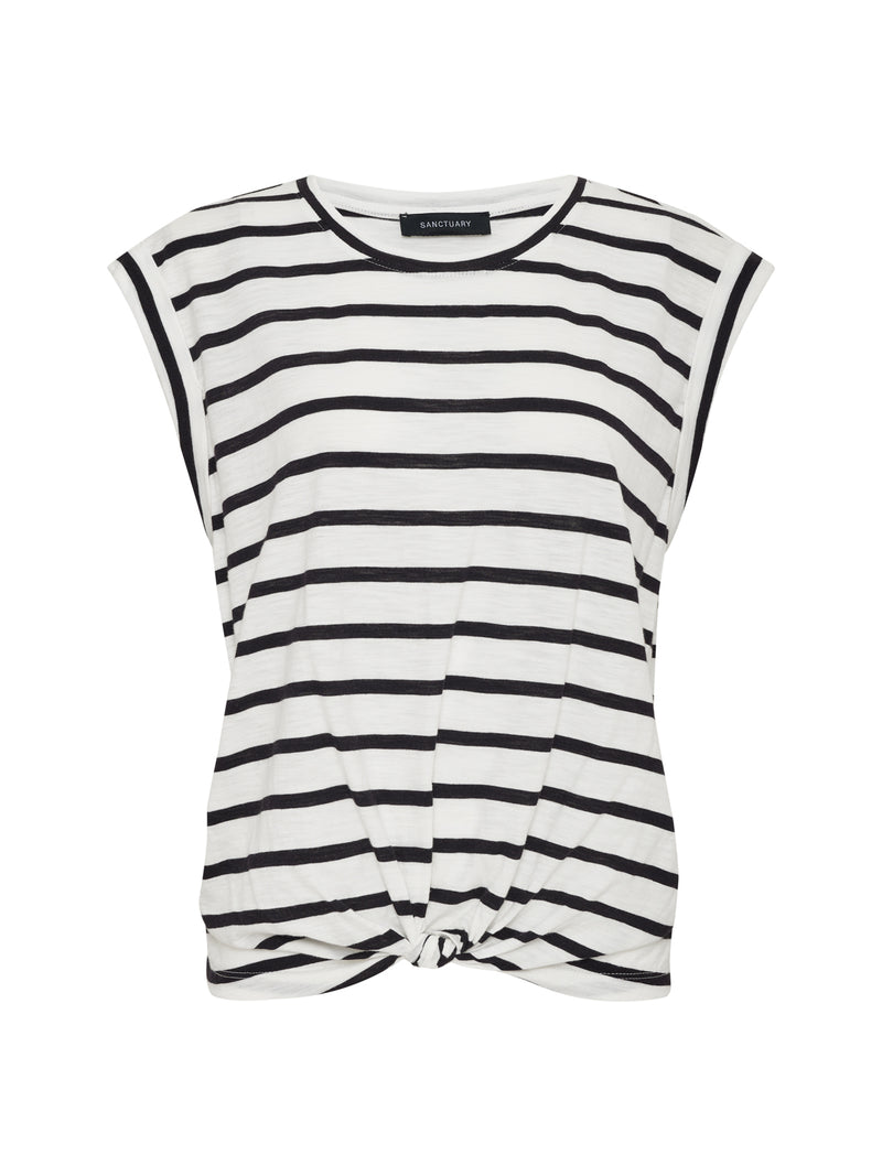Knotted Muscle Tee Chalk/Black Stripe alt 5