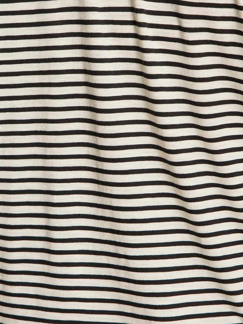 Notch Neck Tee Light Oat/Black Stripe Extended Sizing alt 5