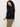 Shirred Sleeve Sweatshirt Black Extended Sizing