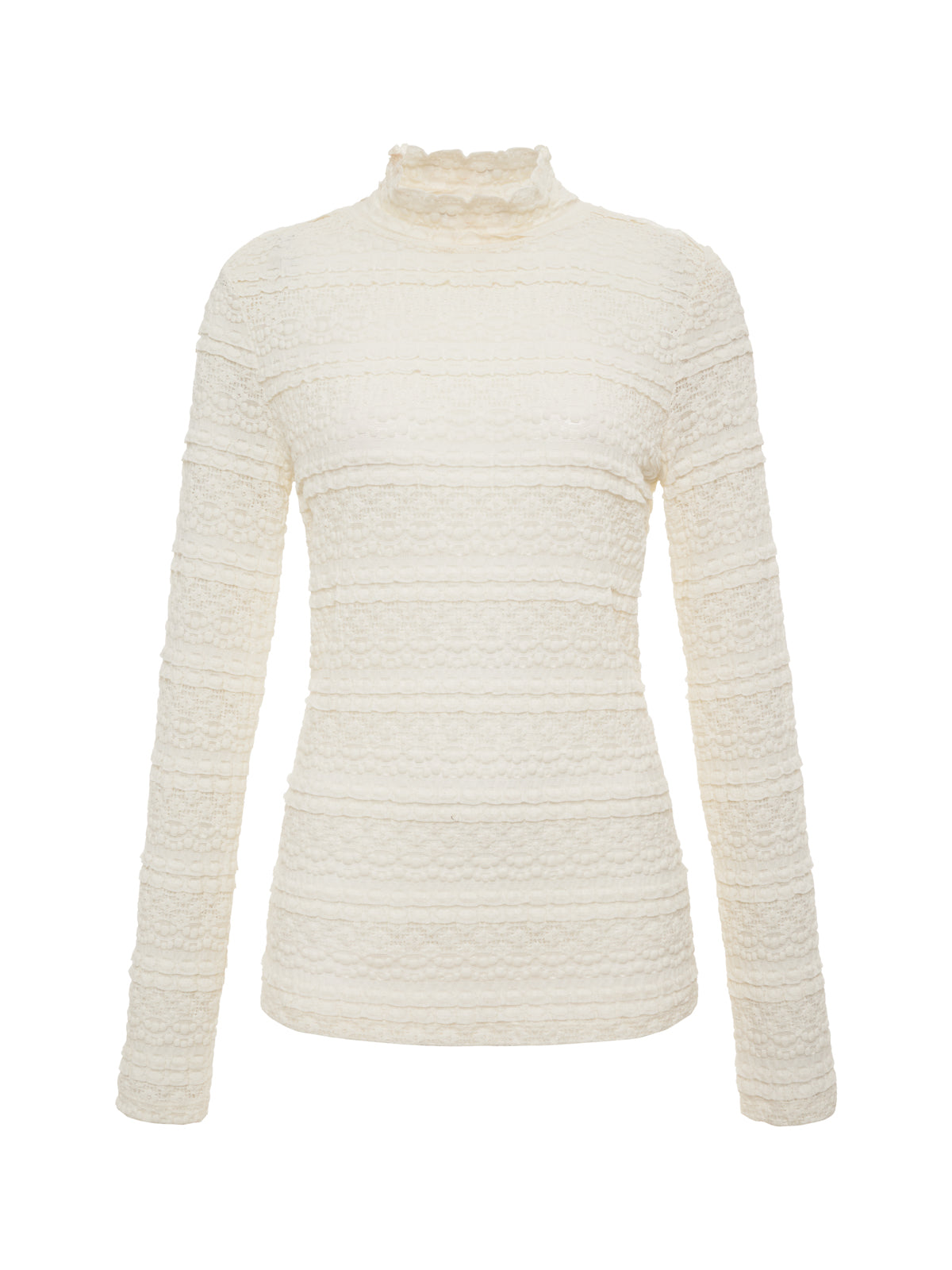 High Crew Lace Tee Chalk