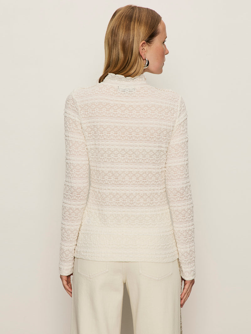 High Crew Lace Tee Chalk alt 4