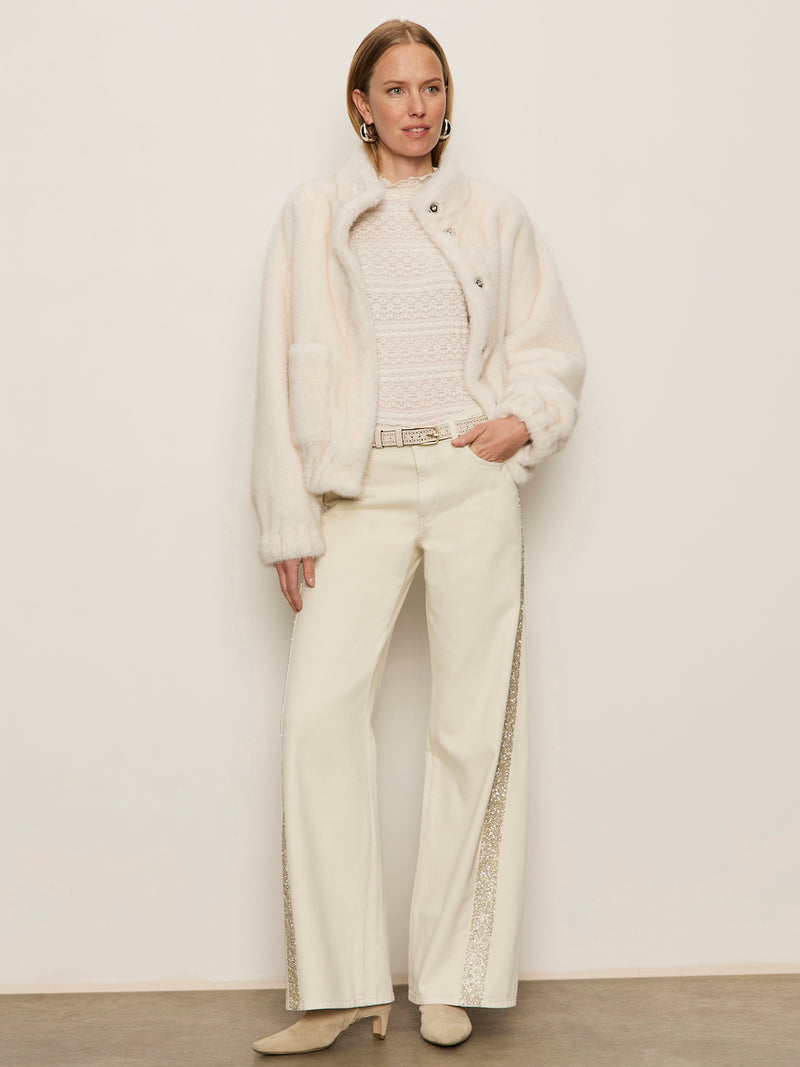 High Crew Lace Tee Chalk alt 5