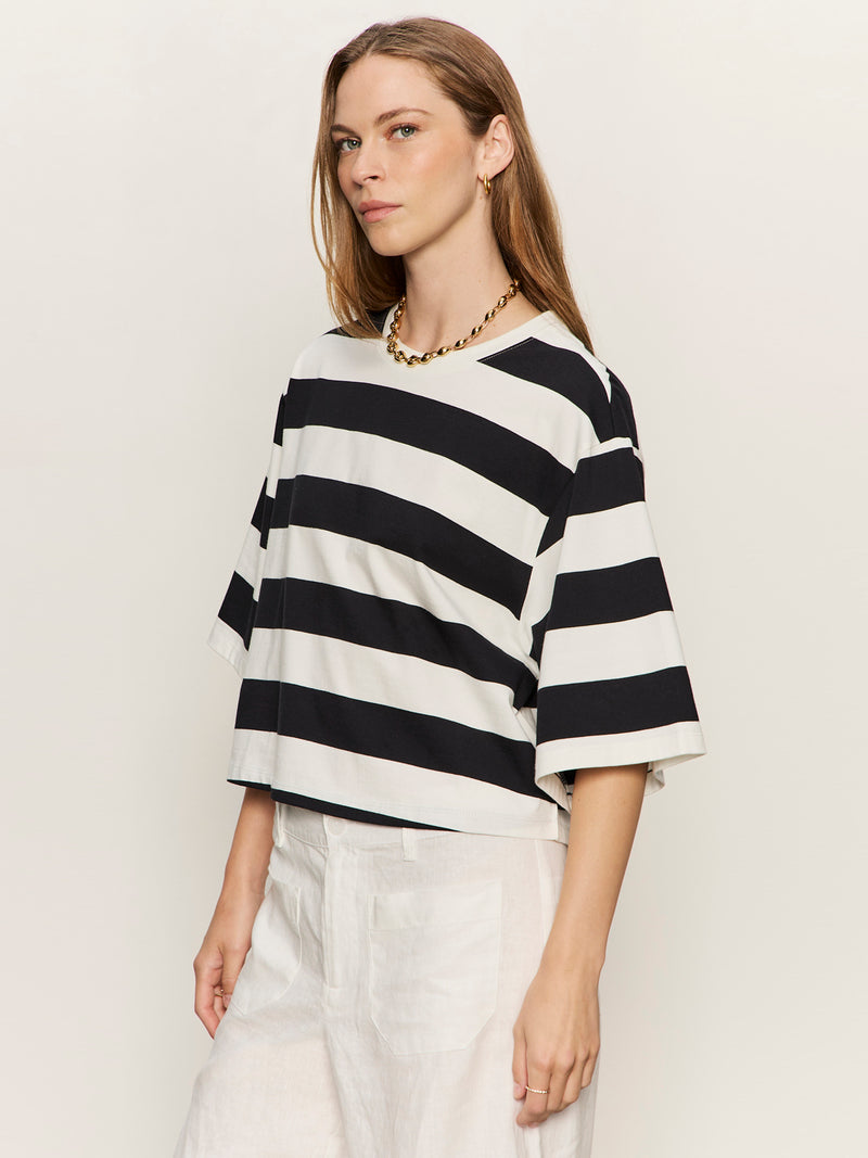 Belle Tee Chalk And Black alt 2