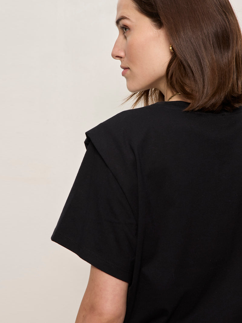 Good To Go Tie Front Tee Black alt 2
