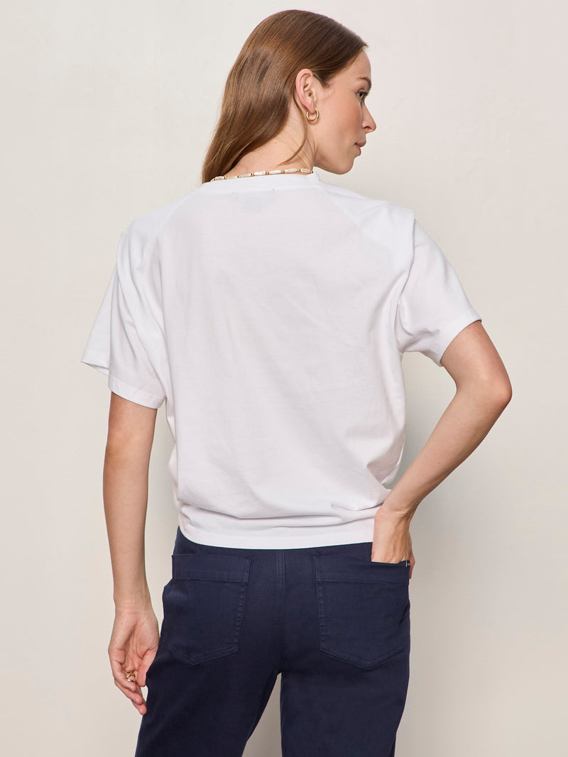 Good To Go Tie Front Tee White alt 1