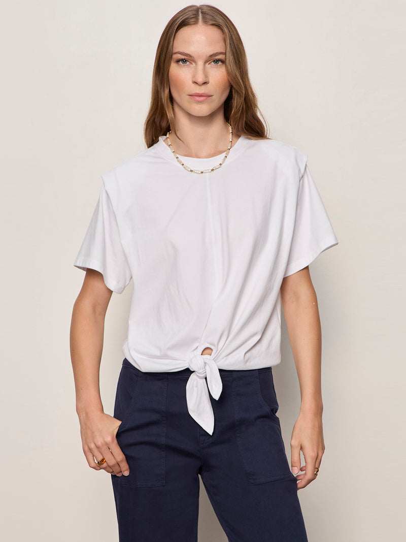 Good To Go Tie Front Tee White alt 4