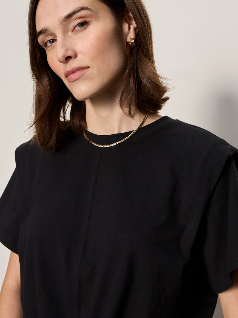 Good To Go Tie Front Tee Black alt 3