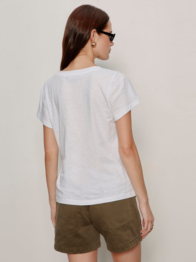 Soft V Neck Tee White alt 1