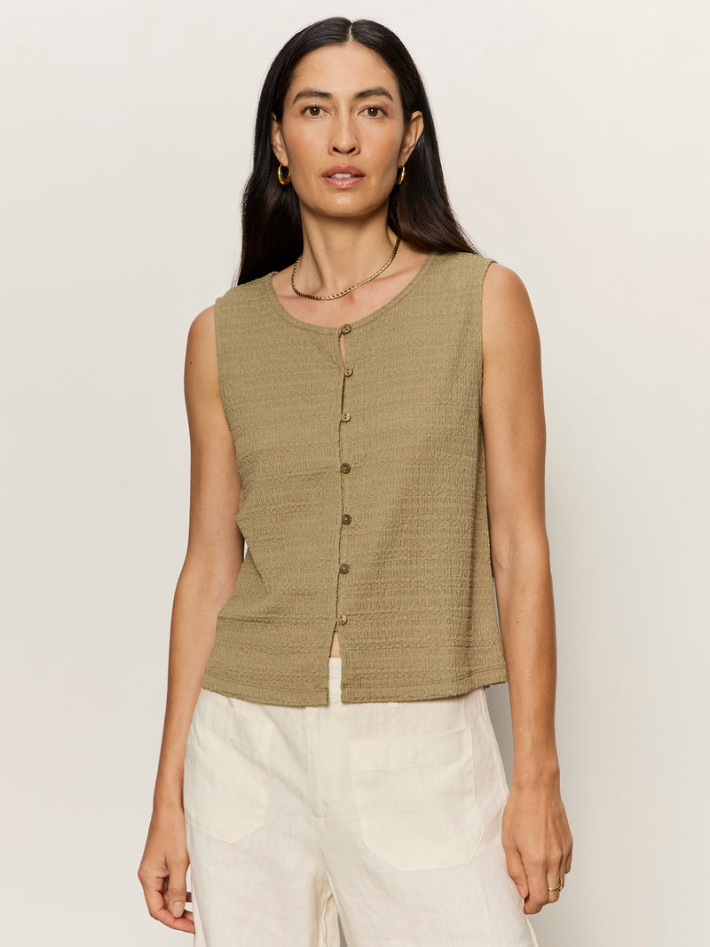 Textured Vacation Shell Covert Green