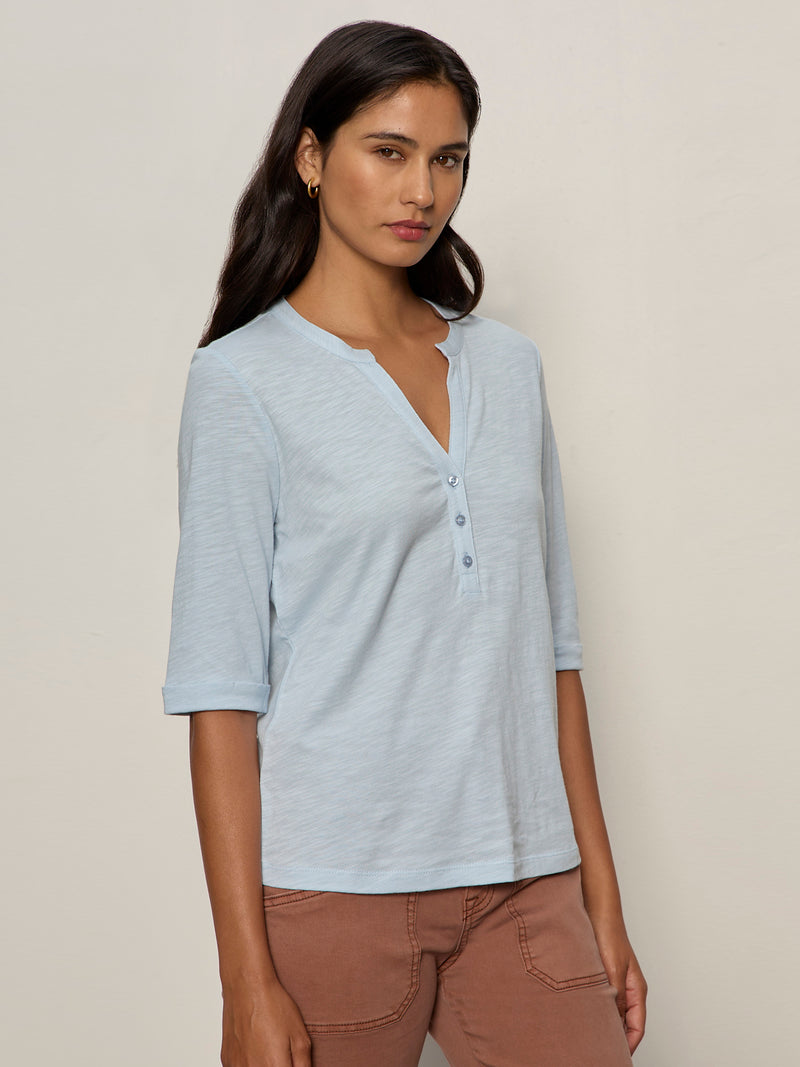 Rolled Sleeve Tee Blue Aura alt 2