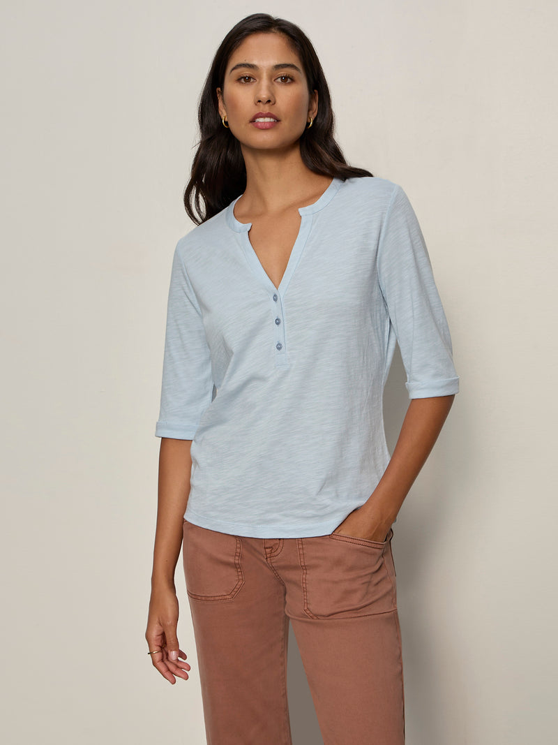 Rolled Sleeve Tee Blue Aura alt 3