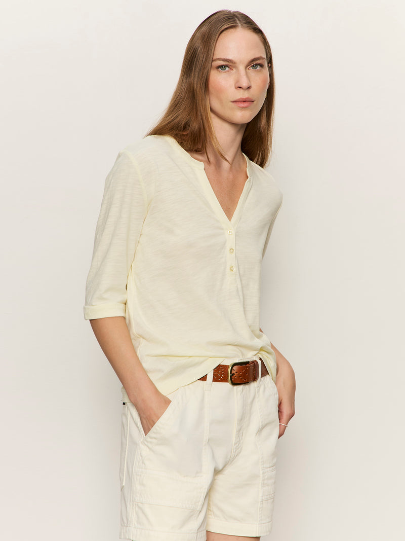 Rolled Sleeve Tee Lemon Drop alt 2