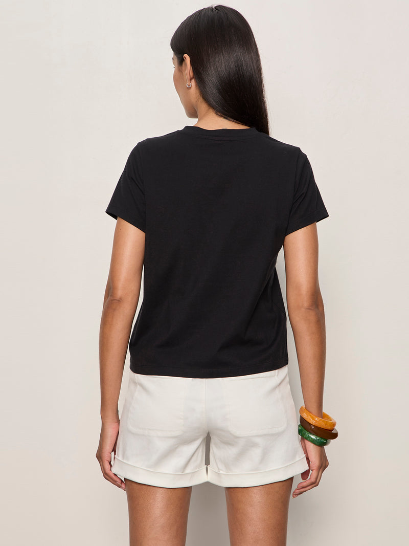 Lace Up Timeless Tee Black alt 1