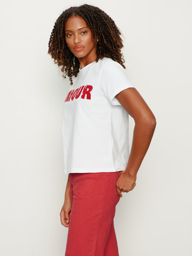Embellished Tee White With Cherry Lacquer alt 1