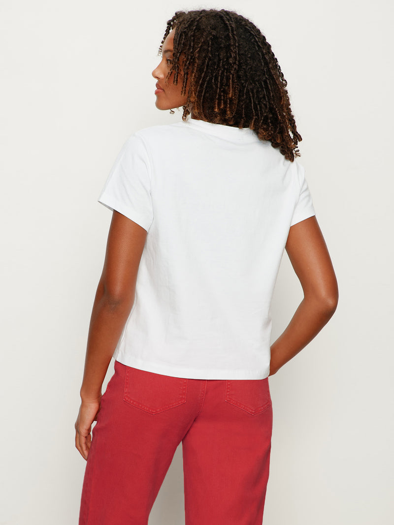 Embellished Tee White With Cherry Lacquer alt 2