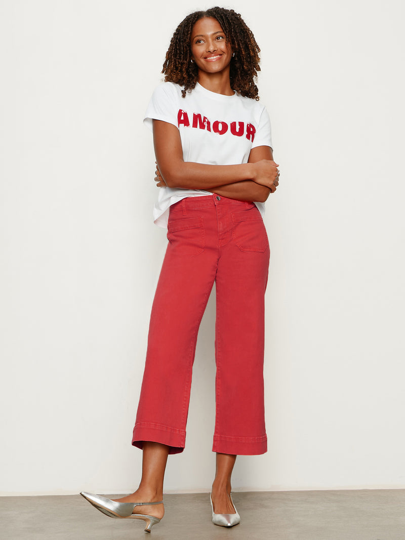 Embellished Tee White With Cherry Lacquer alt 3