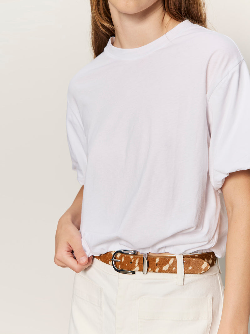 Pleat Bubble Tee White alt 4