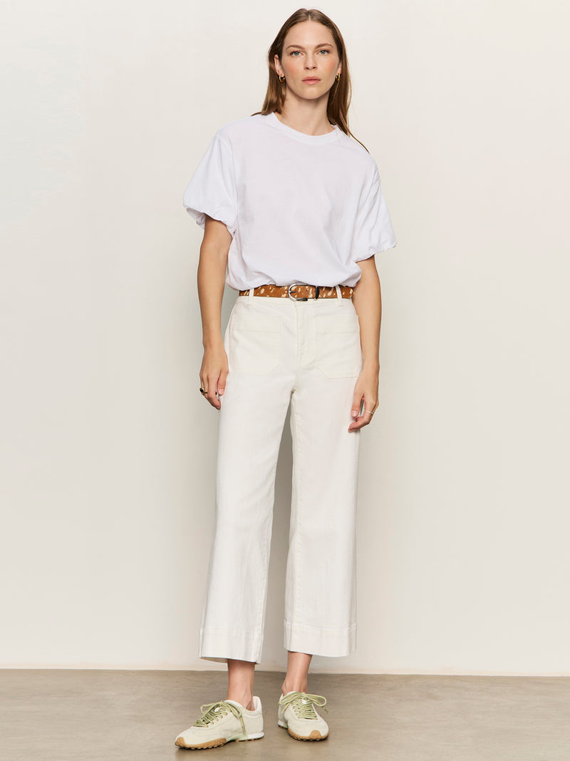 Pleat Bubble Tee White alt 5