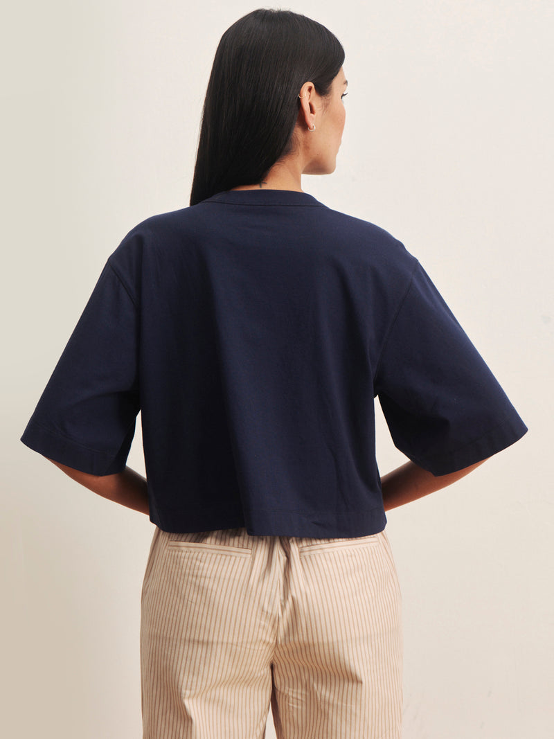 Freya Placket Tee Navy Blazer alt 1