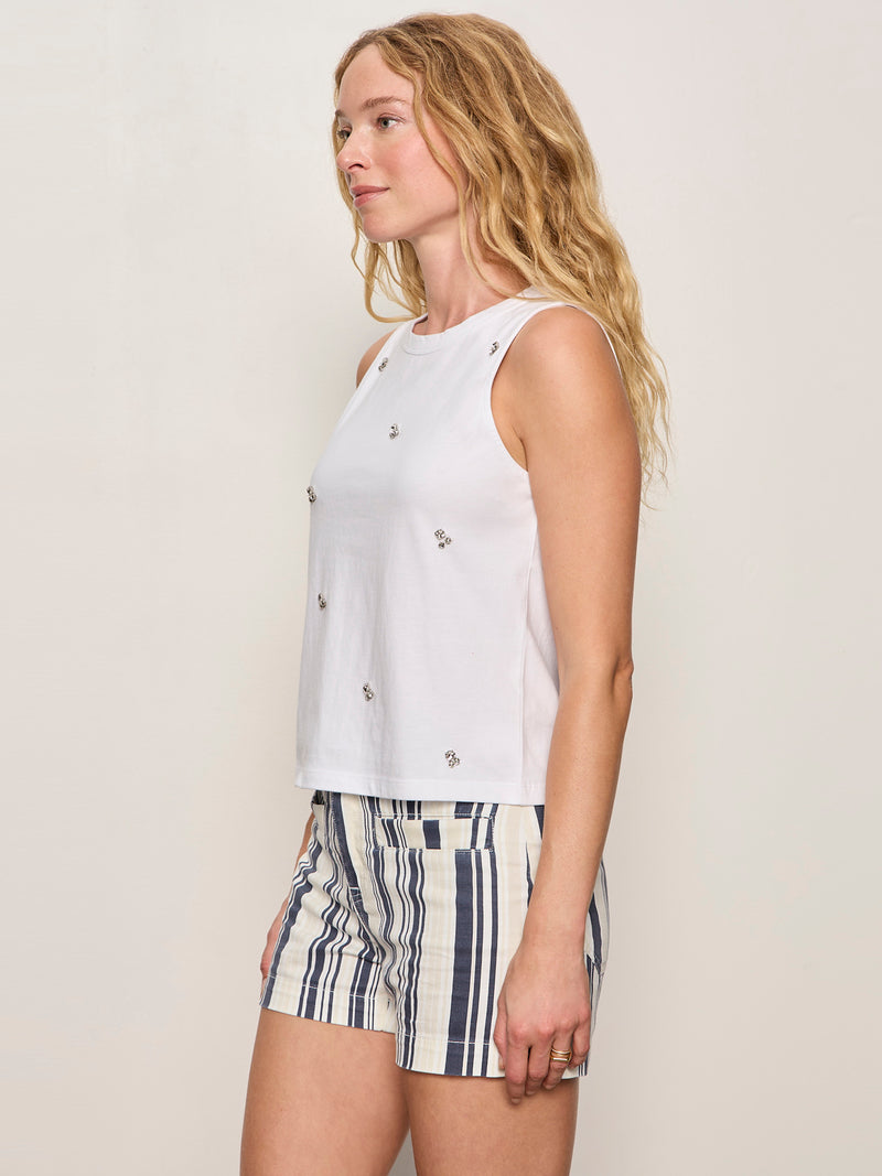 Campari Embellished Tank White alt 2