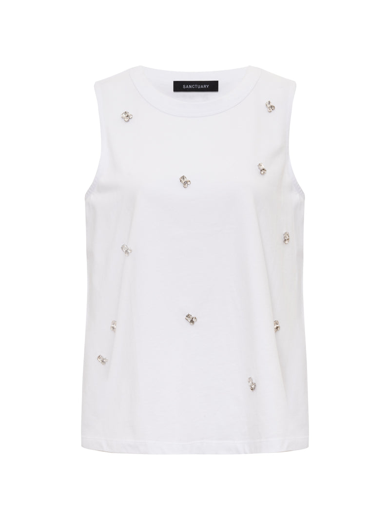 Campari Embellished Tank White alt 6