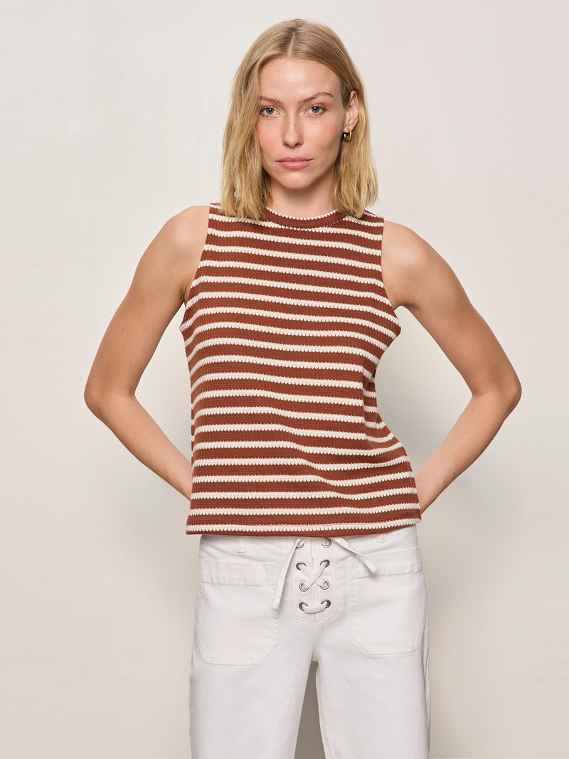 Campari Tank Clay Stripe