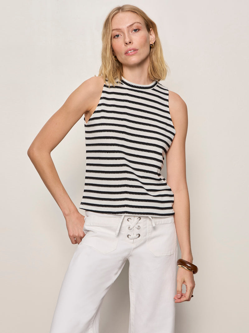 Campari Tank Macrame Stripe