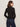 Juno Textured Button Front Top Black