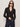 Juno Textured Button Front Top Black