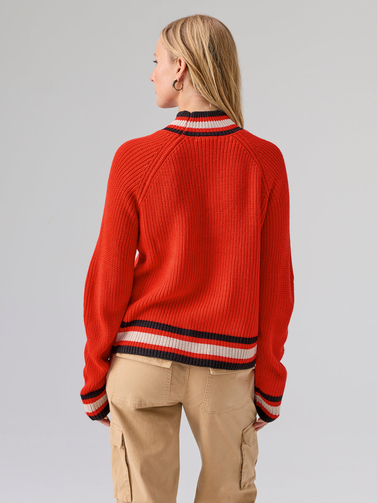 Sporty Stripe Sweater Red Multi