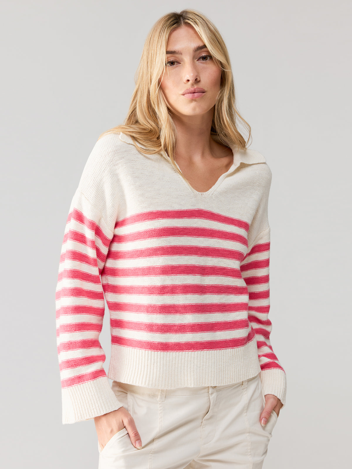 Perfect Timing Sweater Flushed Stripe