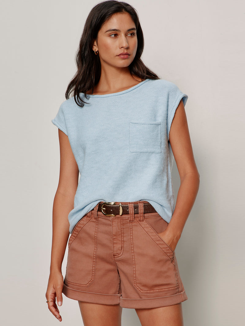 Easy Sweater Tee Blue Aura