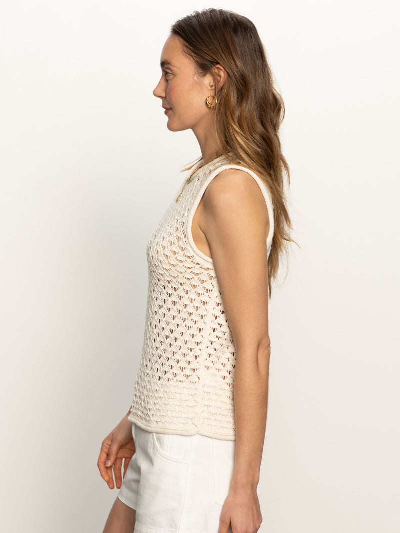 Crochet Shell Sweater Eco Natural alt 3