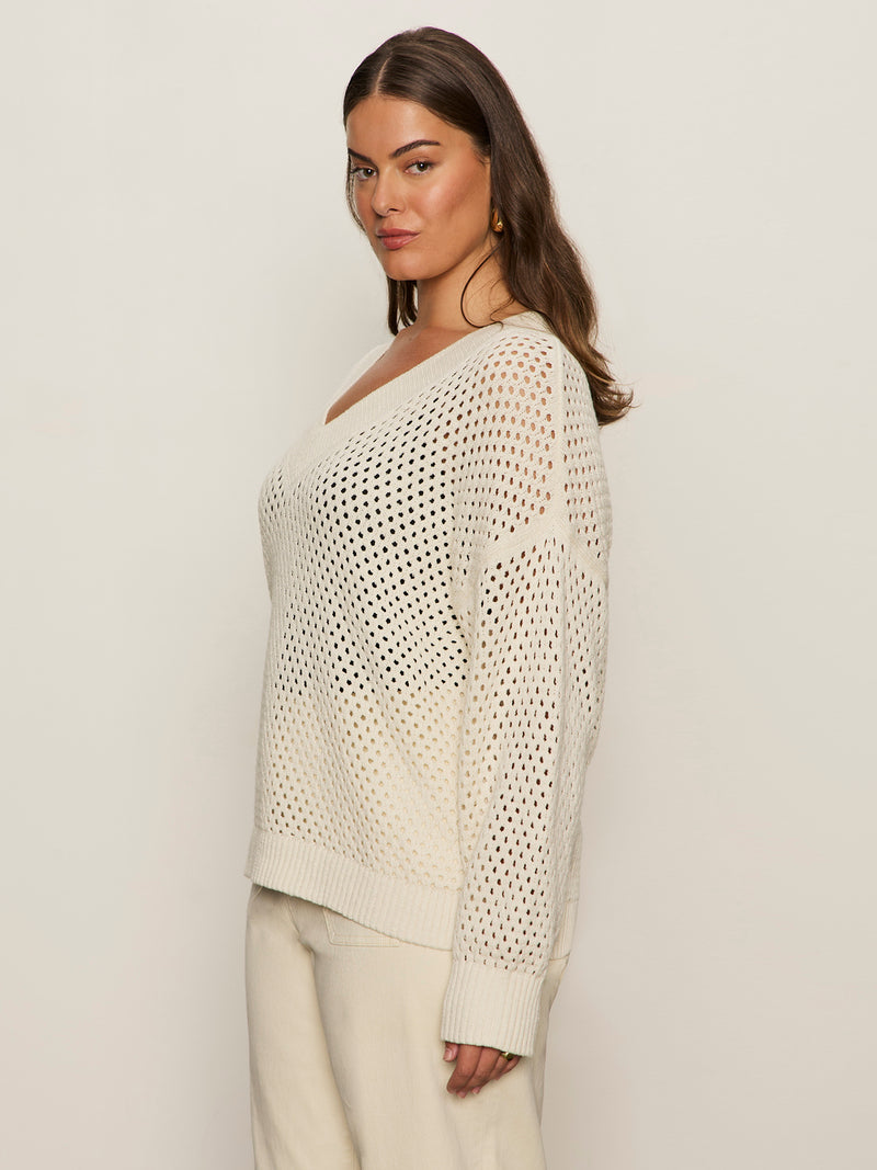 Airy Openwork Sweater Macrame Extended Sizing alt 2