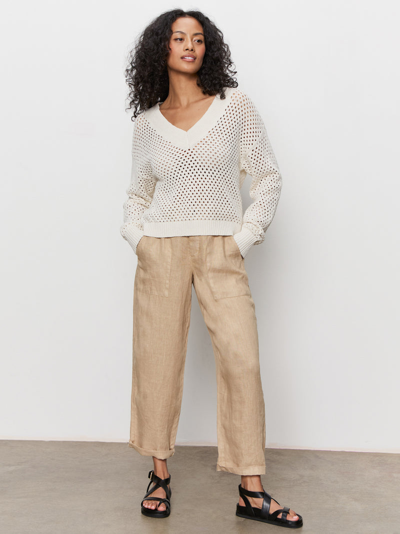 Airy Openwork Sweater Macrame alt 4